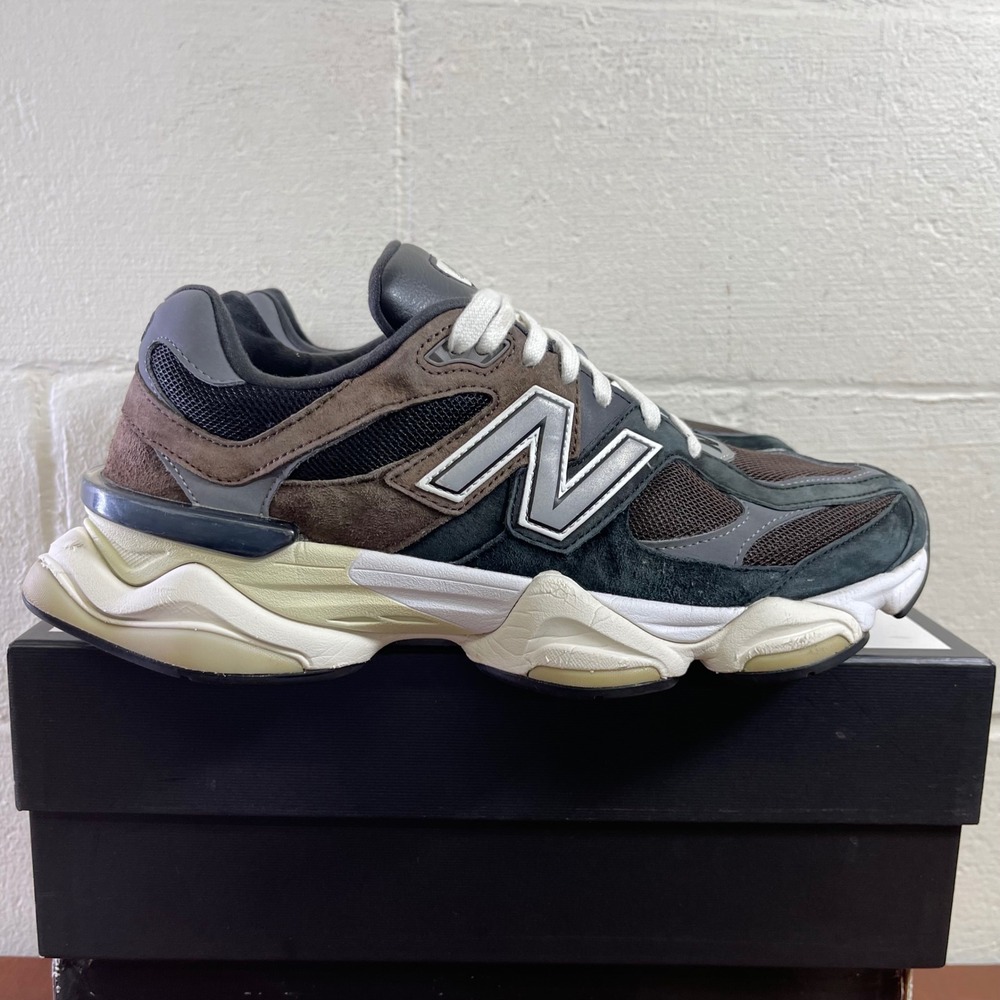 New Balance 9060 U9060BRN Brown Black Suede Running Shoes Sneakers Men's 12 D